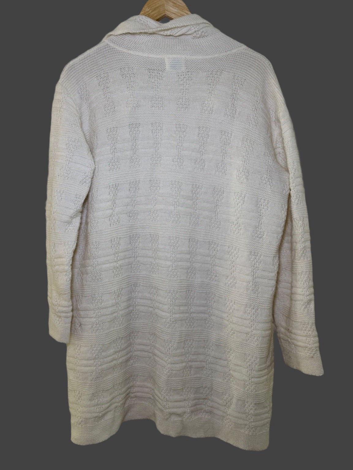 Vintage 60s Medium-Large White Cardigan Brentwood Sportswear 100% Orlon Acrylic