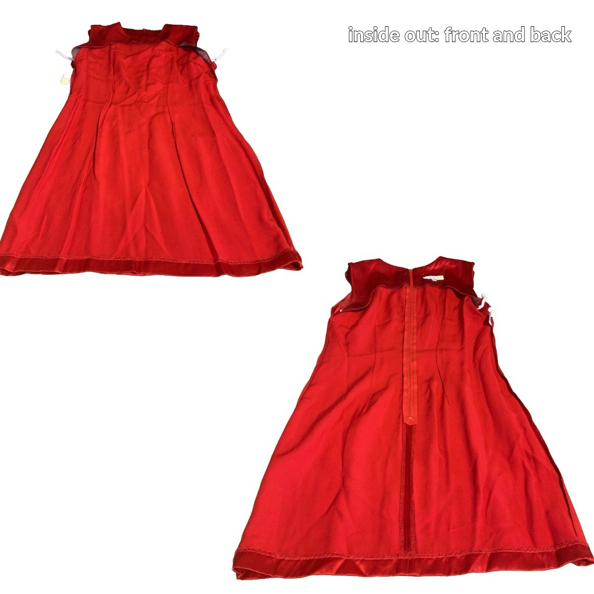 VINTAGE CIRCA 1990’S R-WEAR RAMPAGE CLOTHING CO RED SATIN MINI DRESS SZ 7/S