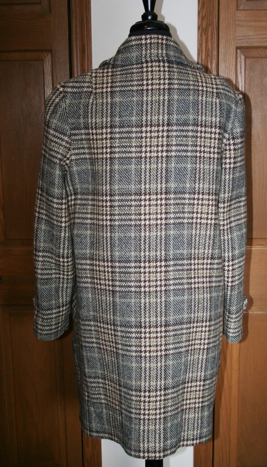 VTG Women’s Betty Rose Wool Plaid Tweed Coat S/M EUC Sherlock Holmes Style