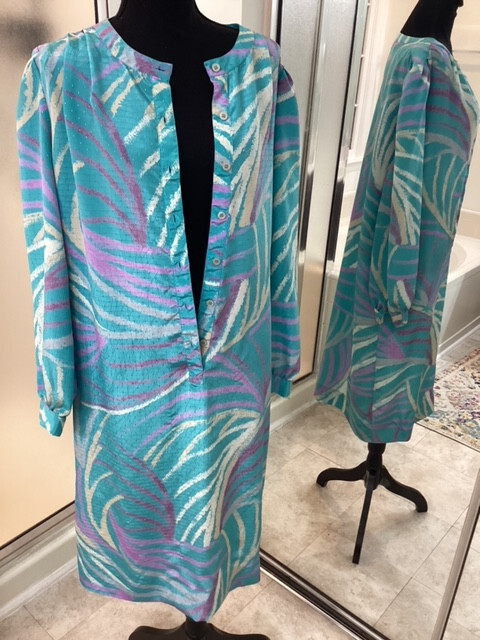 Vintage 1980’s Schrader Sport New York Shirt Dress – Size 12