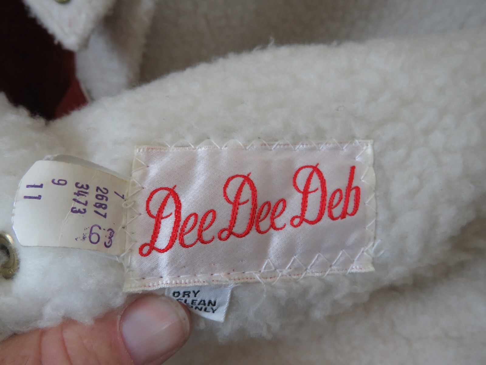 Vintage 60s Dee Dee Deb Red sherpa lined Union made USA Women’s Size Medium 9