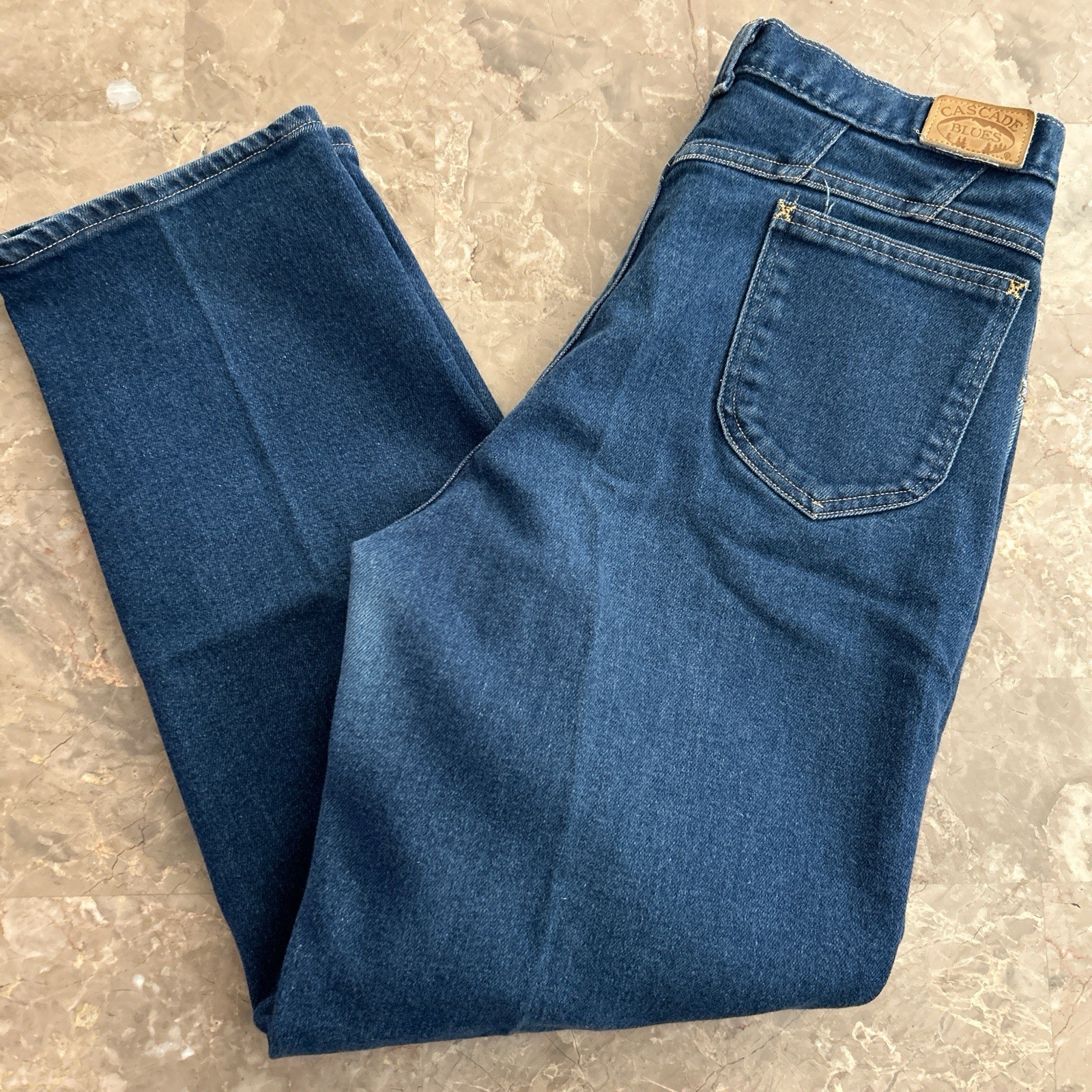 Vintage 80s Cascade Blues High Waisted Tapered Jeans Sz 16 32×28 USA Made