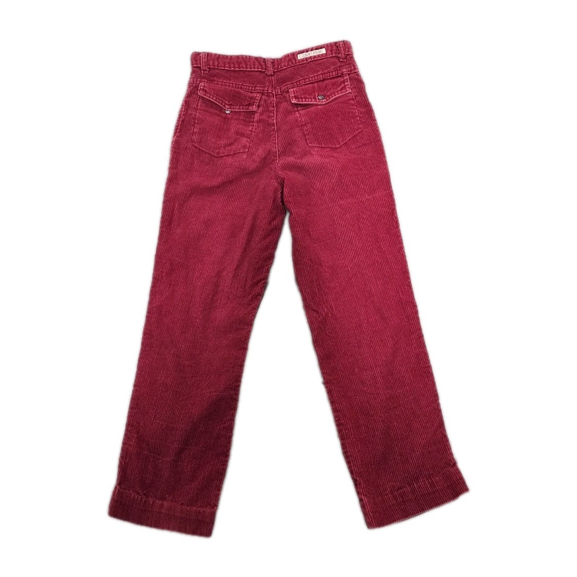 Calvin Klein Juniors Corduroy Pants Burgandy High Waist Straight Leg Sz10 1990s