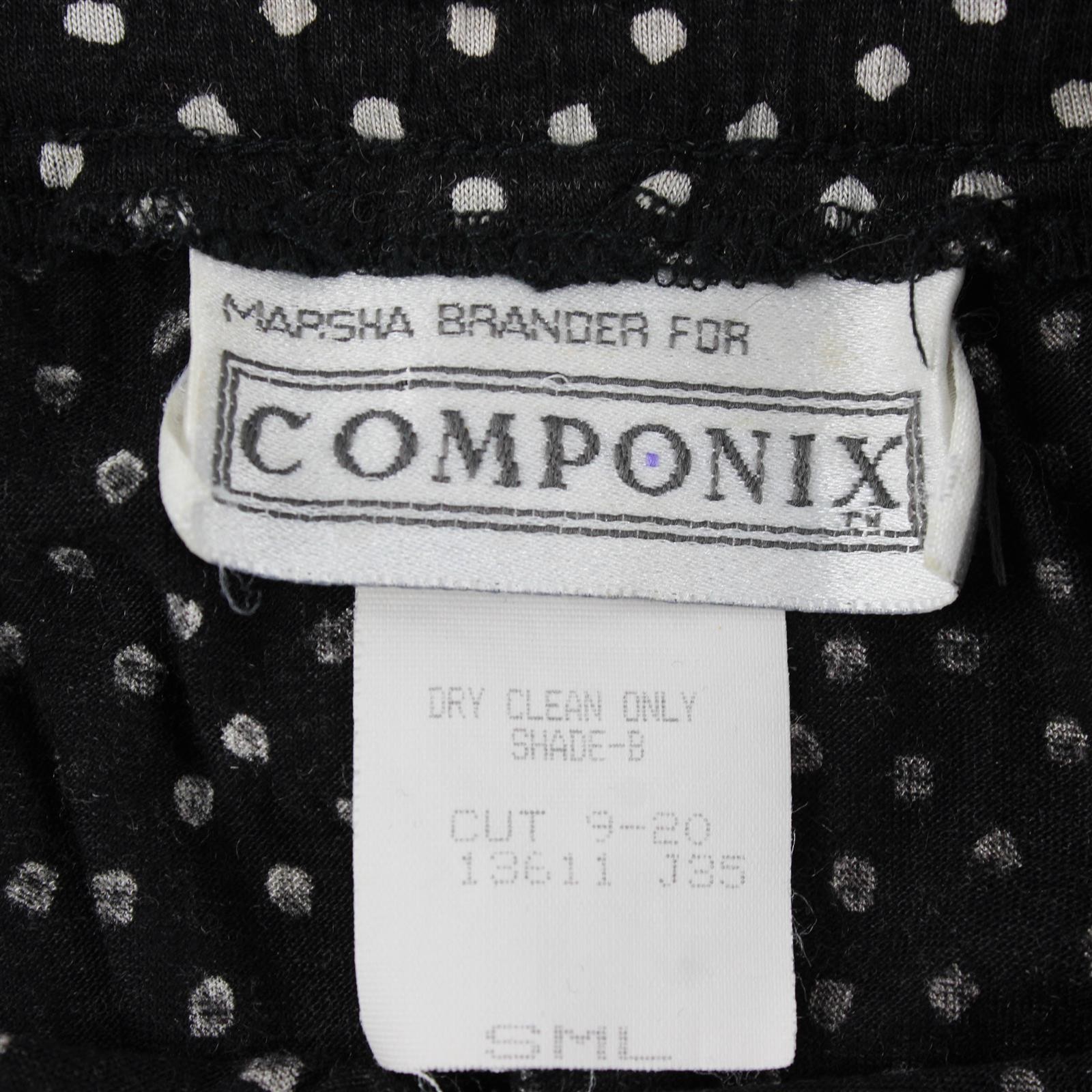 VTG Marsha Brander Componix Women’s S Black & White Maxi Skirt