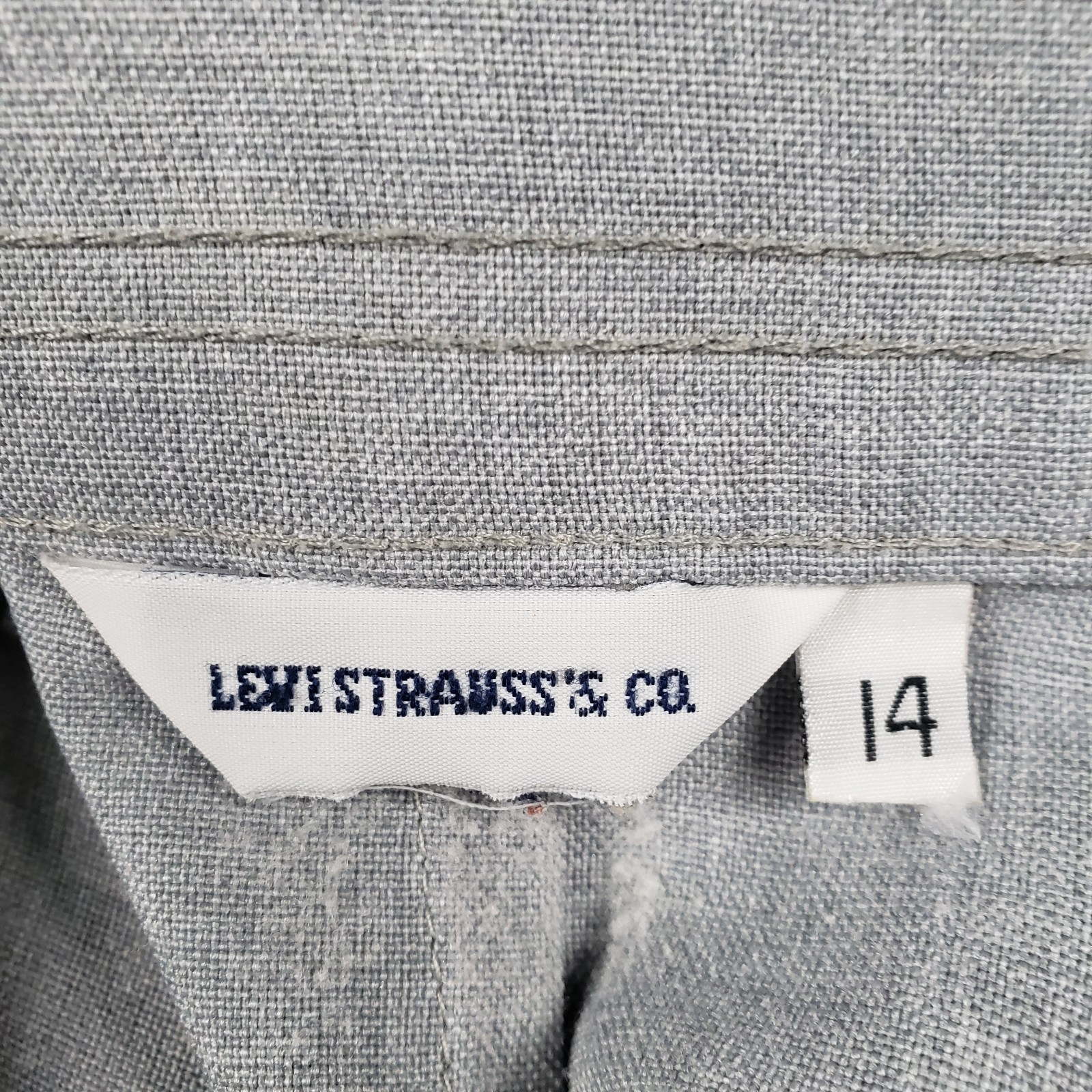 Vintage 80s Levis Pants Womens 27×30 Gray Bend Over High Waist Straight size 14