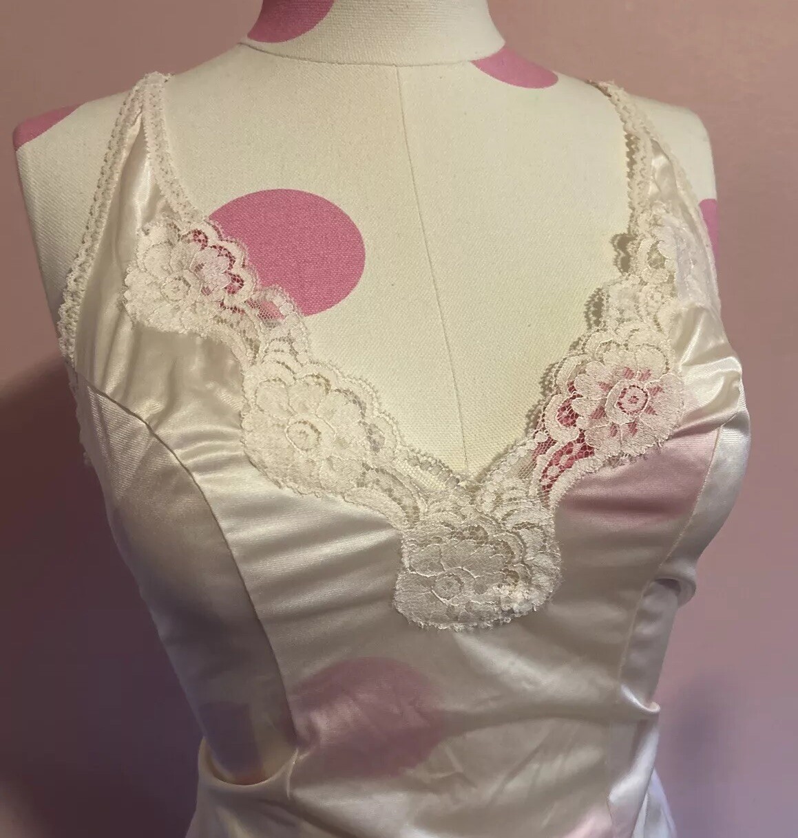 Vtg SILKY TEDDY Panty Bodysuit NYLON Slip ROMPER Second Skin Vassarette Sz 34