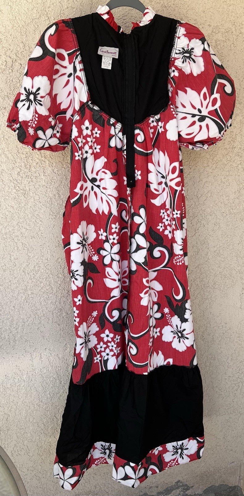 Carol Bennett Hawaii Muu Muu Inspired Dress Hawaiian Tiki Aloha L Vintage