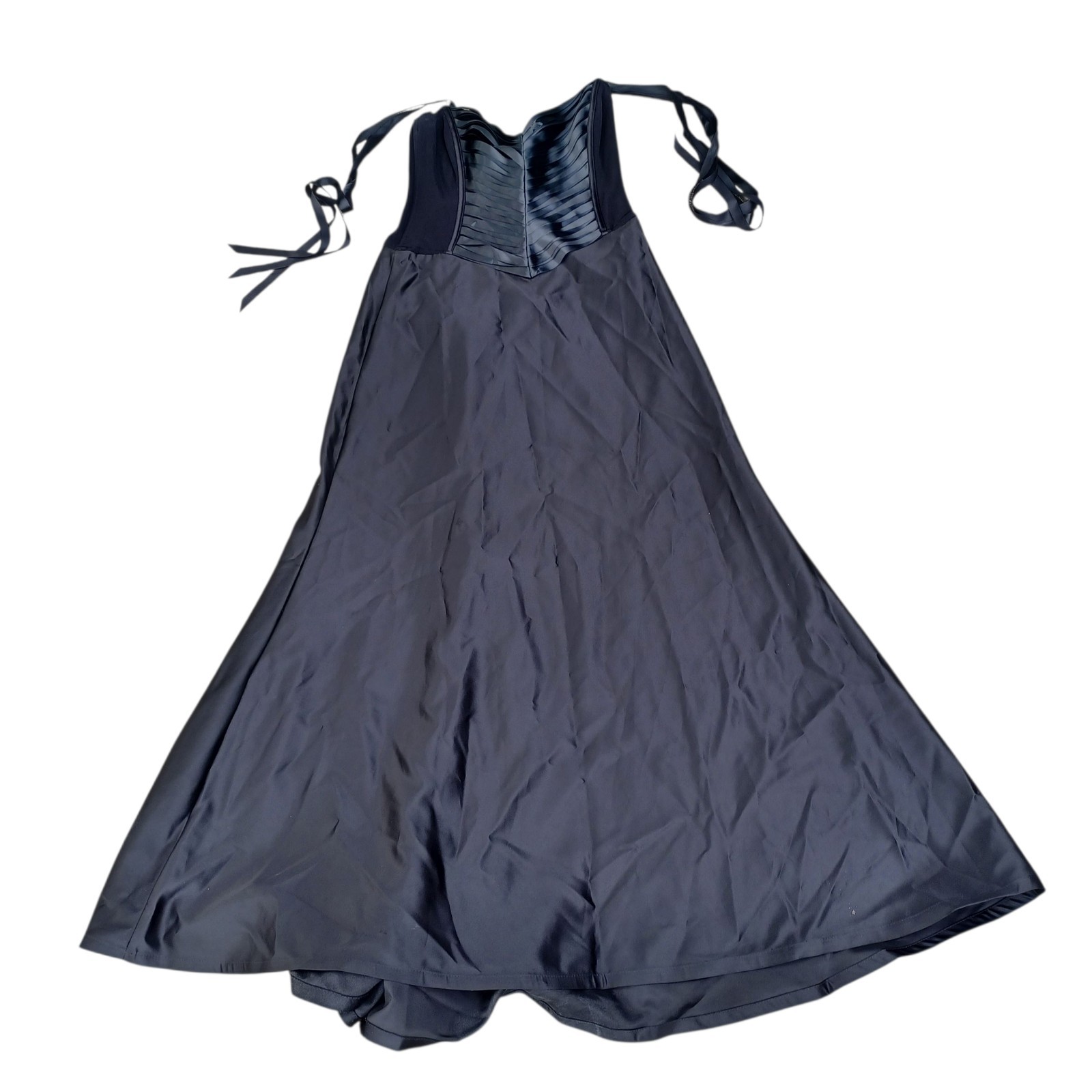 Lillie Rubin USA 80s Retro Shoulders Prom /evening GownDress Black Sz 8 Defecti