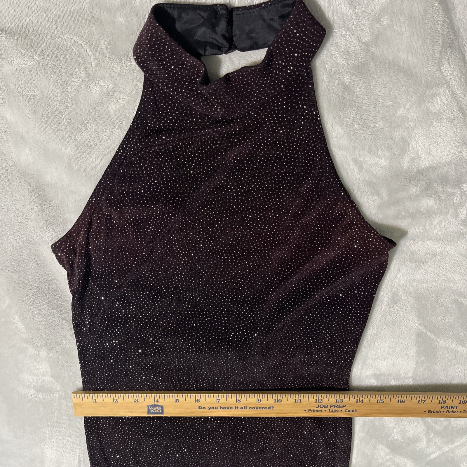 Roberta Vintage Burgundy Maxi Dress Size Medium Slinky Semi Sheer Full Length