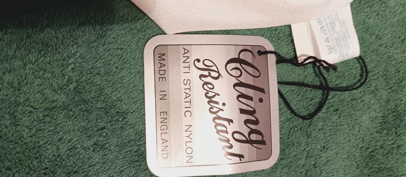 WOODS VINTAGE NYLON PANTY SZ 6 ? WHITE OPEN LEGS WITH BOW TRIM – ENGLAND #AU516