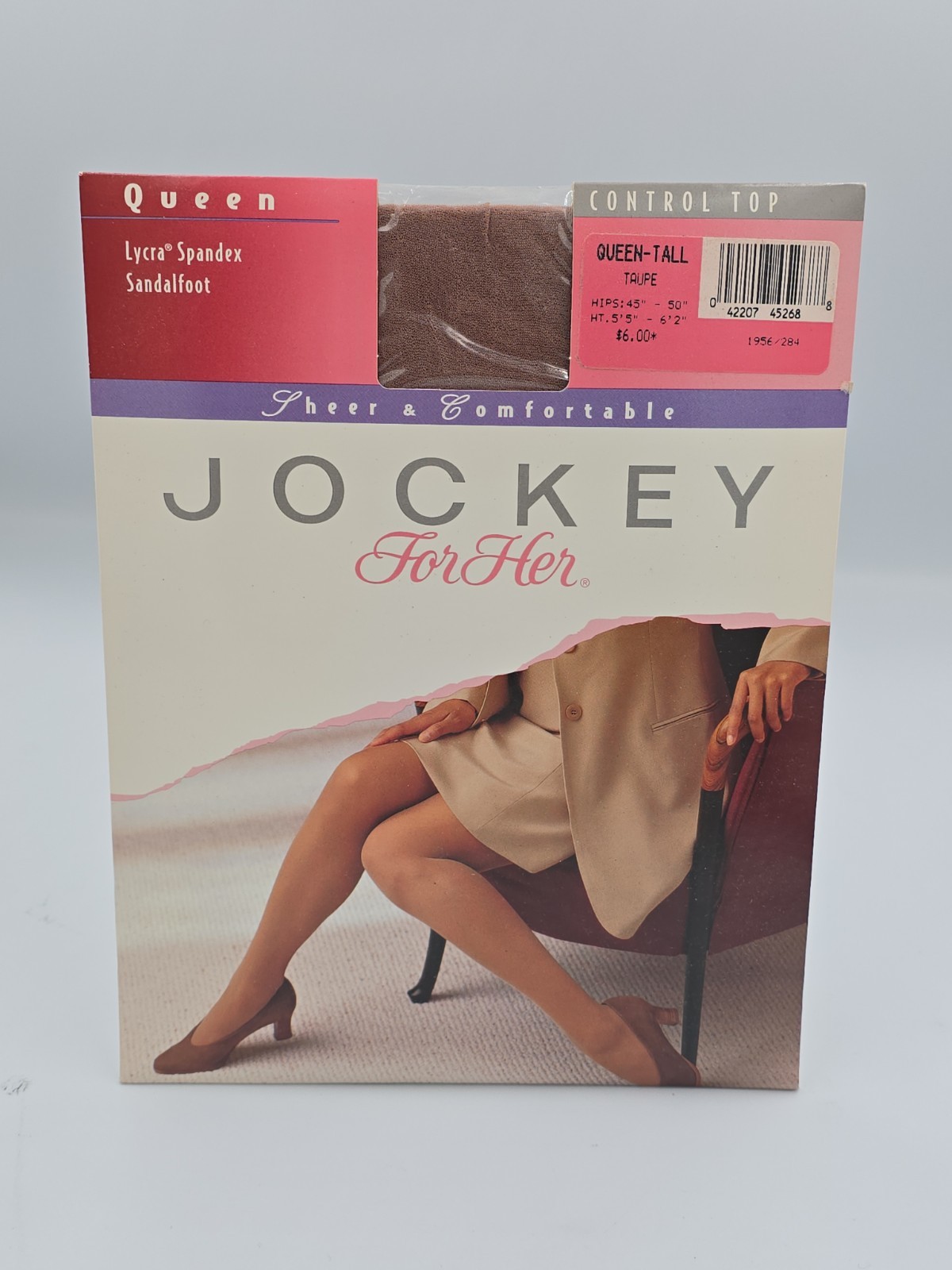 Jockey For Her Pantyhose Sheer Control Top Comfortable Queen Tall Taupe