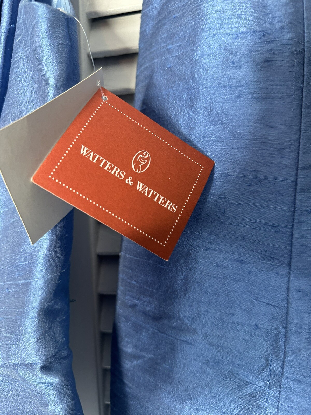 NWT Watters & Watters Vintage Silk Deadstock French Blue 2 pc Skirt Top Set 12