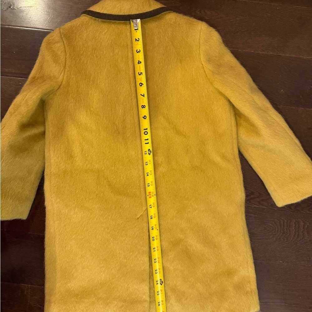Vintage Lodenfrey 60s Austrian Yellow Loden Wool Mohair Coat Petite XXS/Kids 12