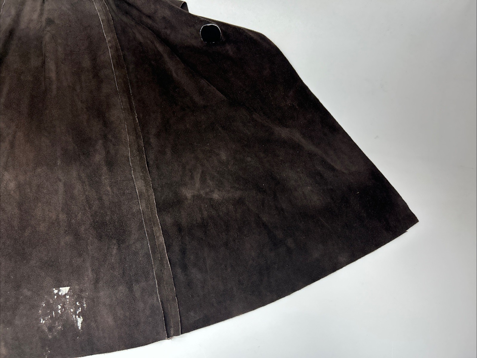 Vintage Genuine Leather Skirt Brown Western Made For Lazarus Size L