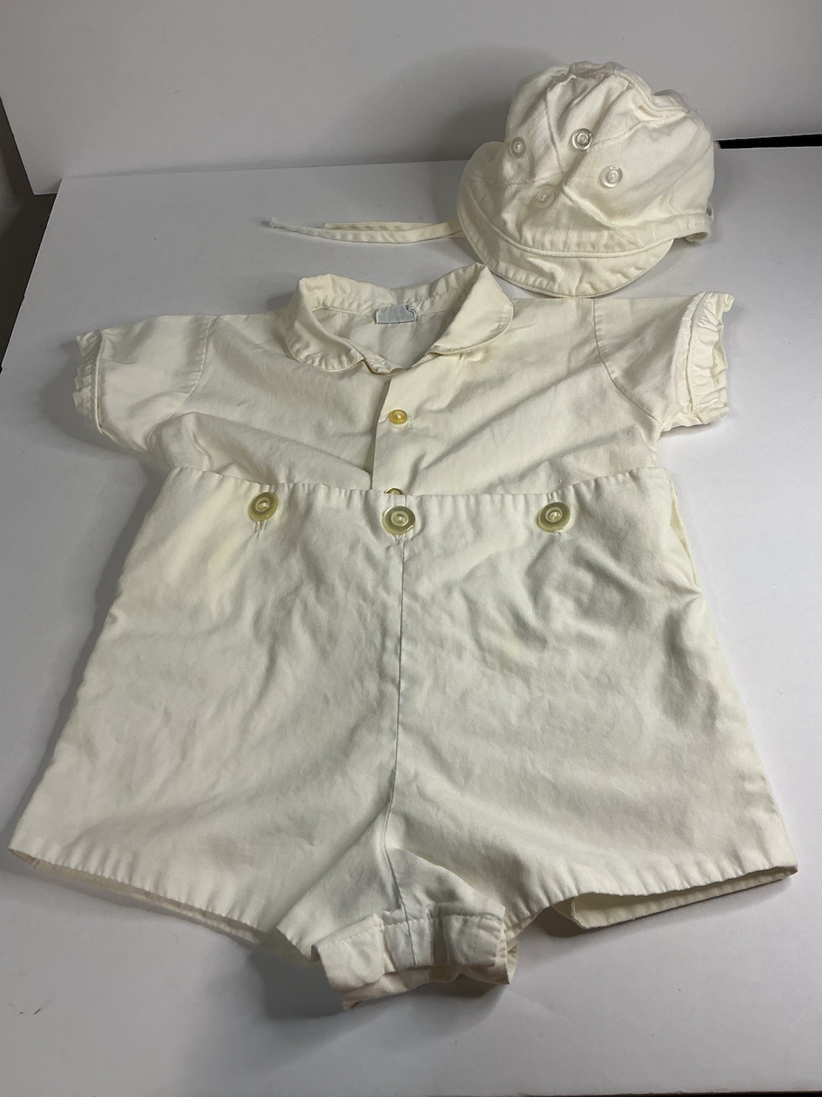 Vintage 1950s Santone romper, sailboat knit, and classic cardigans
