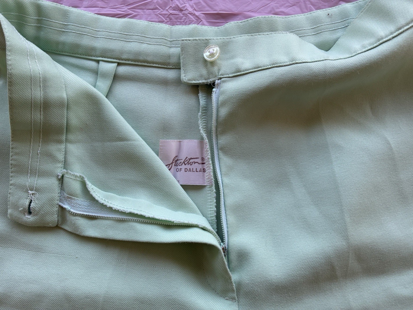 Vintage Stockton of Dallas Women’s Mint Green Bermuda Shorts 70s High Waist Sz L
