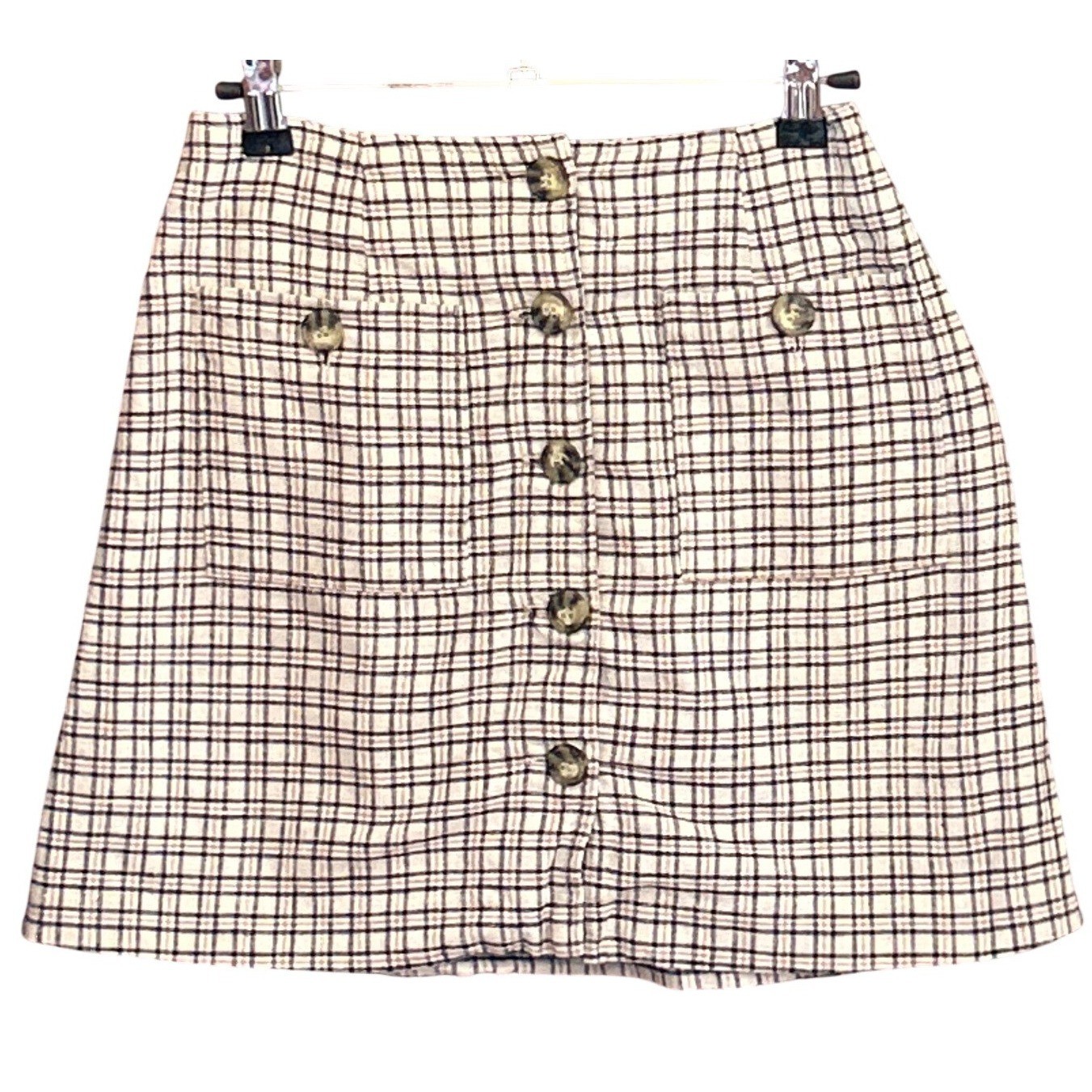Vintage 90s Star City Clothing Co Plaid Mini Skirt Dark Academia Preppy Workwear