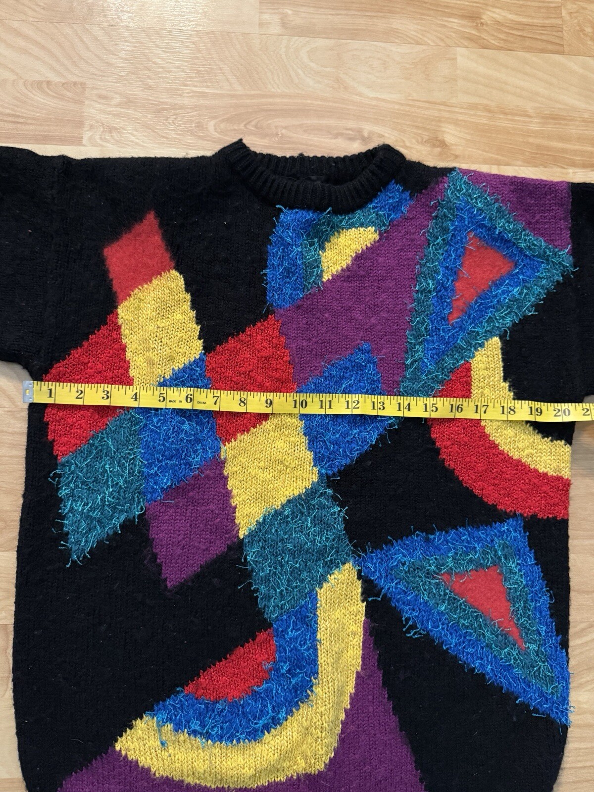 Vintage Rochelle California Colorful Geometric Acrylic/wool Woman’s Sweater XL