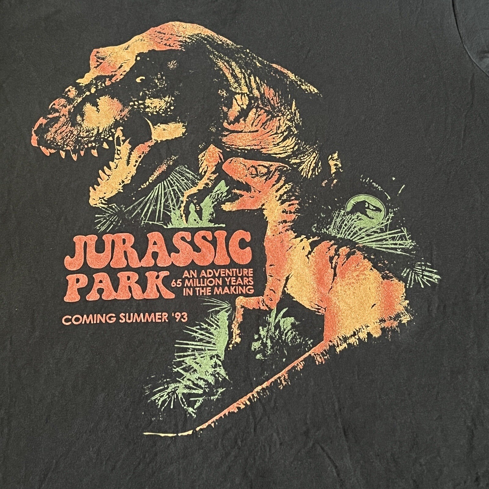 Vintage Rap Attack Jurassic Park Shirt Women’s XXL Movie Promo Tee 90s 1993