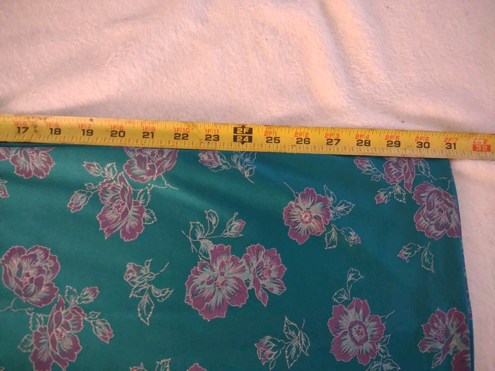 Vintage 70’S Ms. Sugar Teal & Purple Floral Two Piece Outfit Mrs. Roper Look