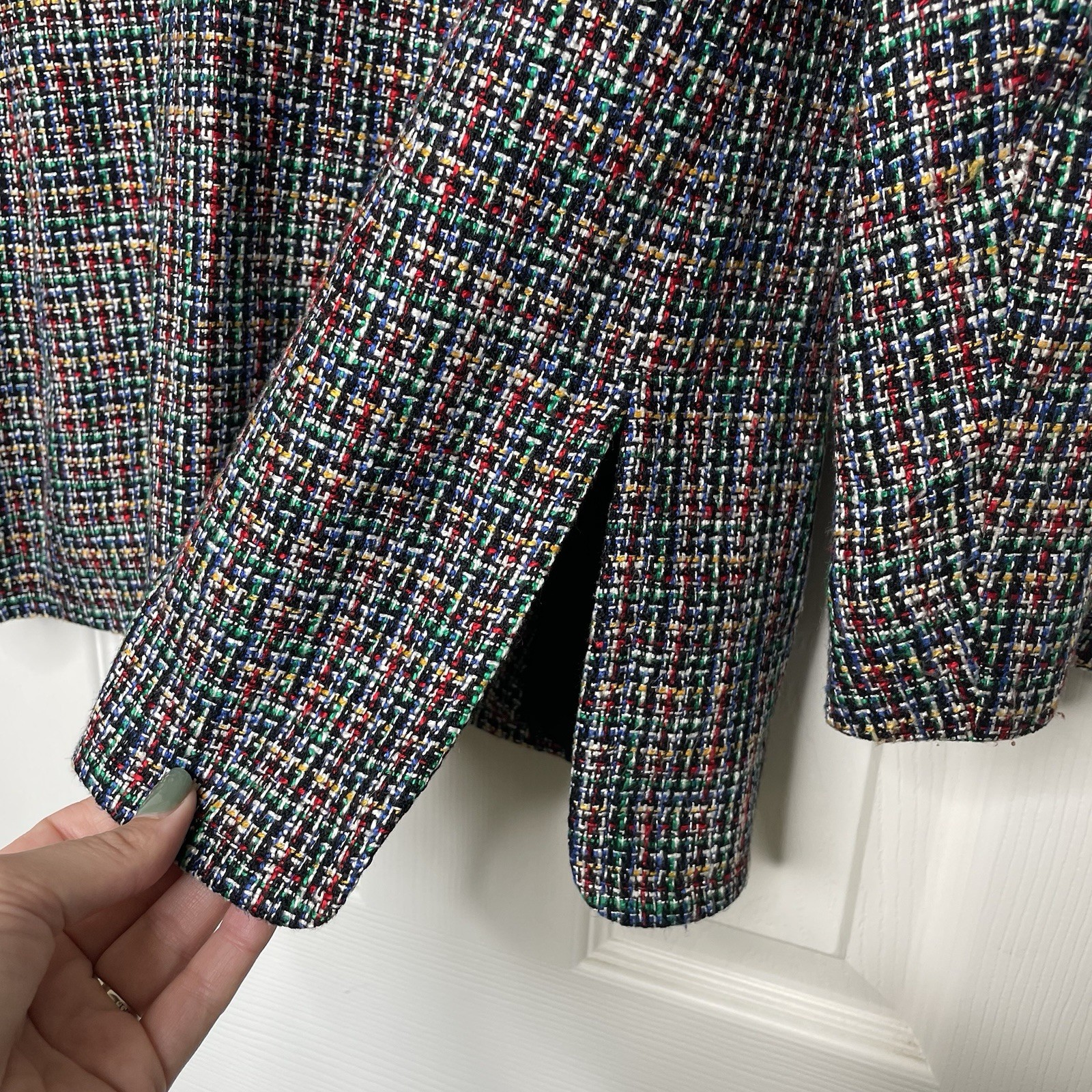 Vintage Liz Claiborne Collection Multicolor Tweed Blazer Size 4 ILGWU Union Made