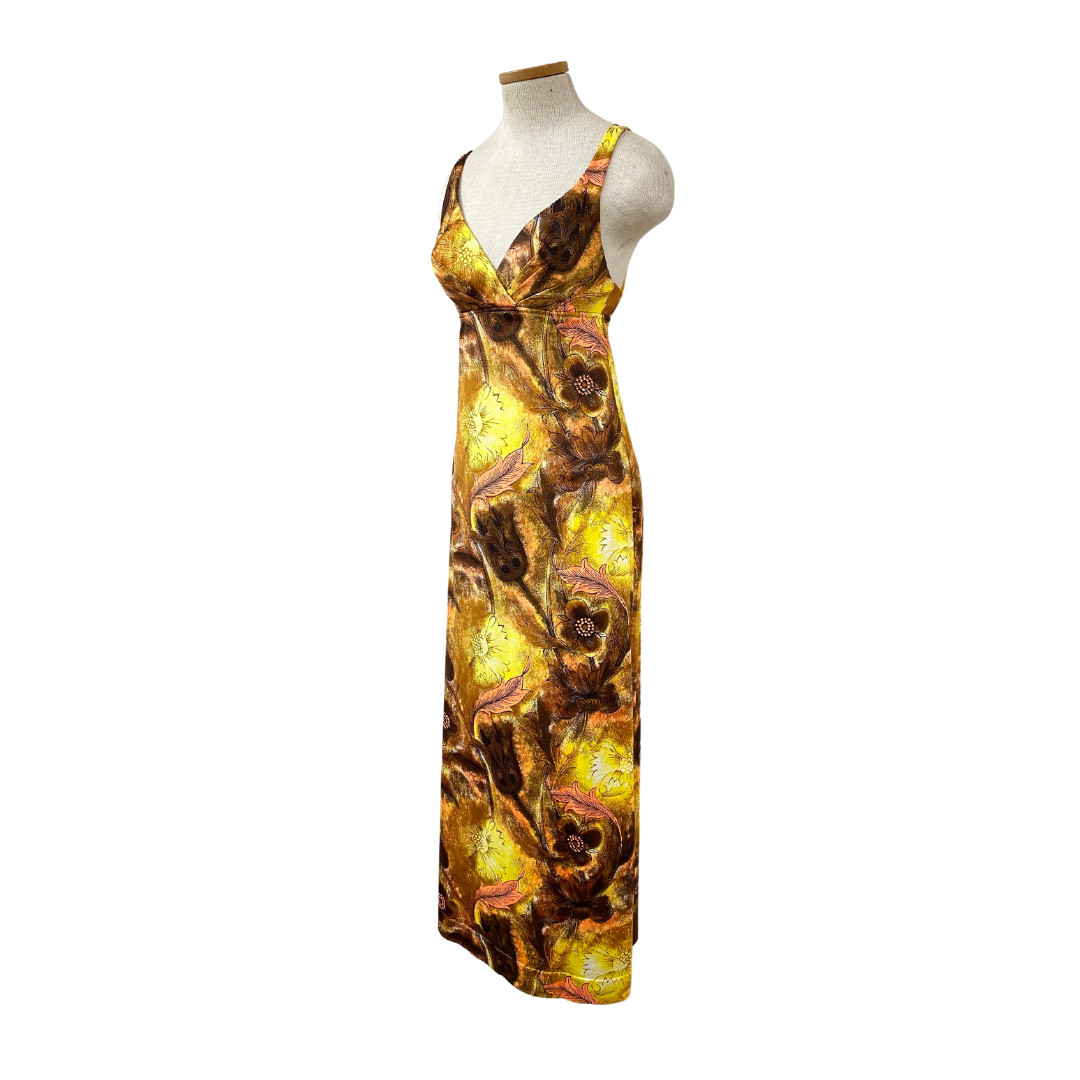 Vtg 60s Designer Rare Catalina Swimwear Lounge Resort Tropical Swim Dress Maxi