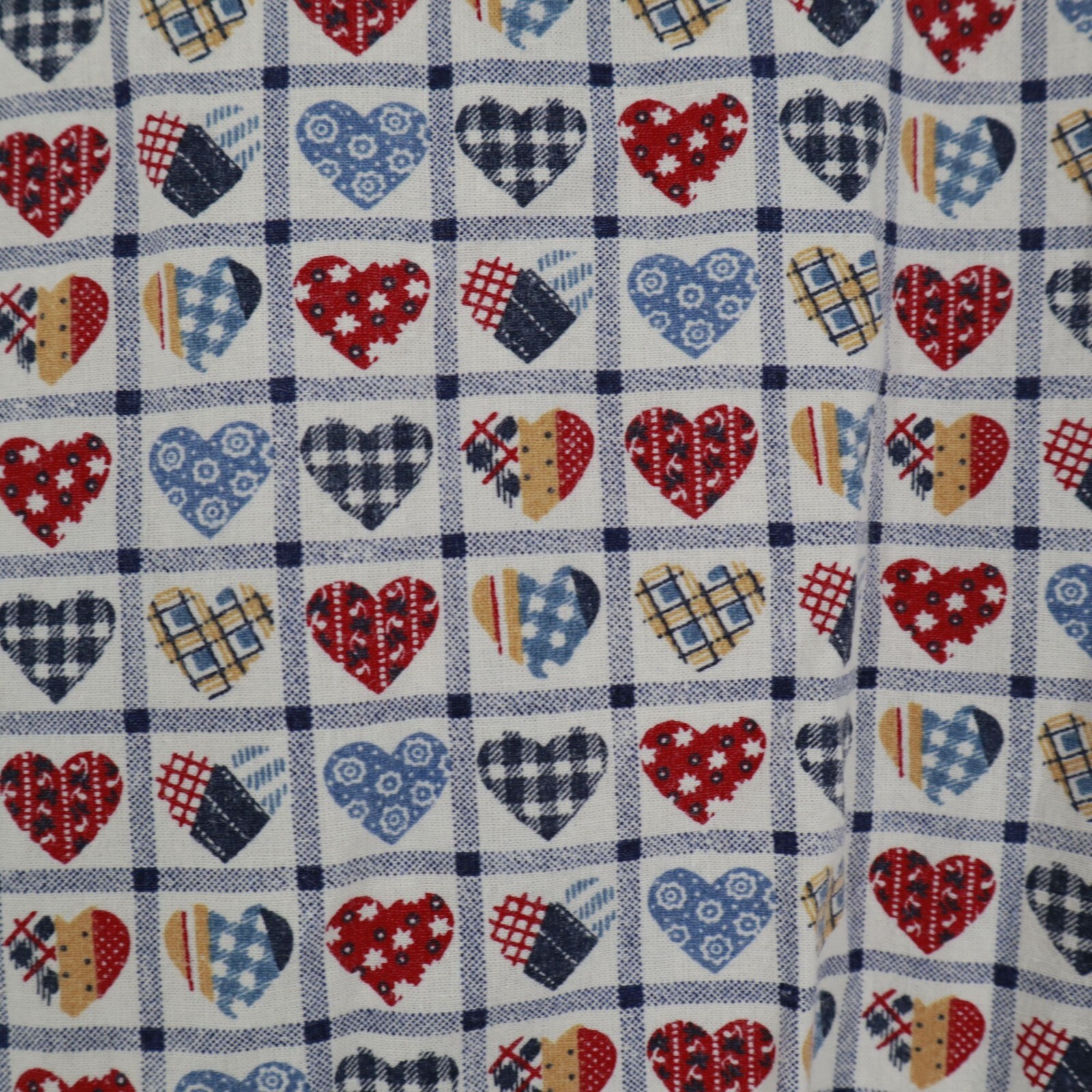 Best Blouse Company Heart Patchwork Shirt Women 24W Multi Lovecore Vintage Retro