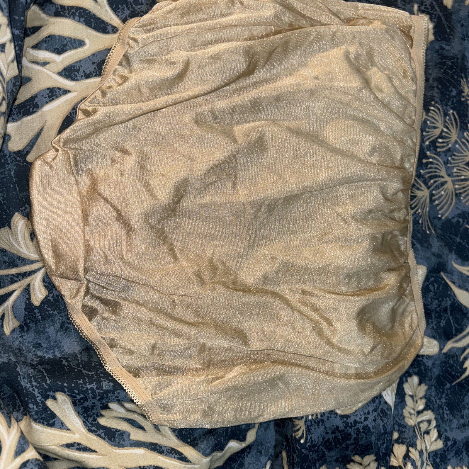 Vintage Underscore Satiny Nylon Panties Size 7 Granny Shimmery Ivory NWOT