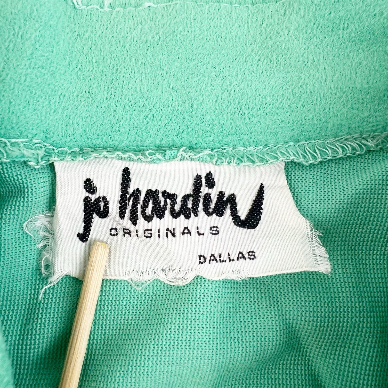 Vtg 70s Jo Hardin Originals Dallas Jumpsuit Green Drawstring Waist Women 6 *Read