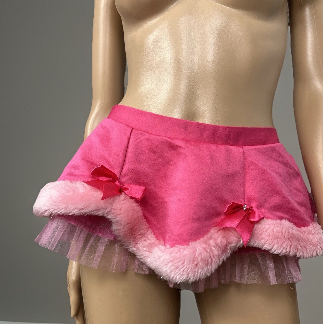 Vintage 2007 Victoria’s Secret Sexy Little Things Christmas Skirt Satin O/S Y2K