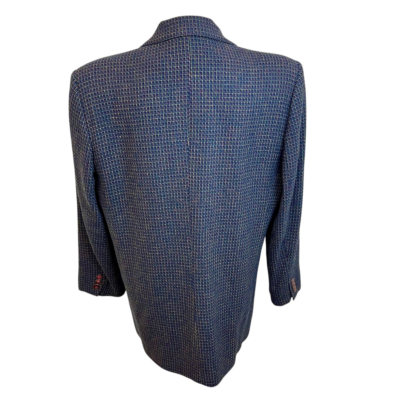 Vintage KENNETH GORDON Wool Blazer Double Breasted Plaid Sz 12 Academia Preppy