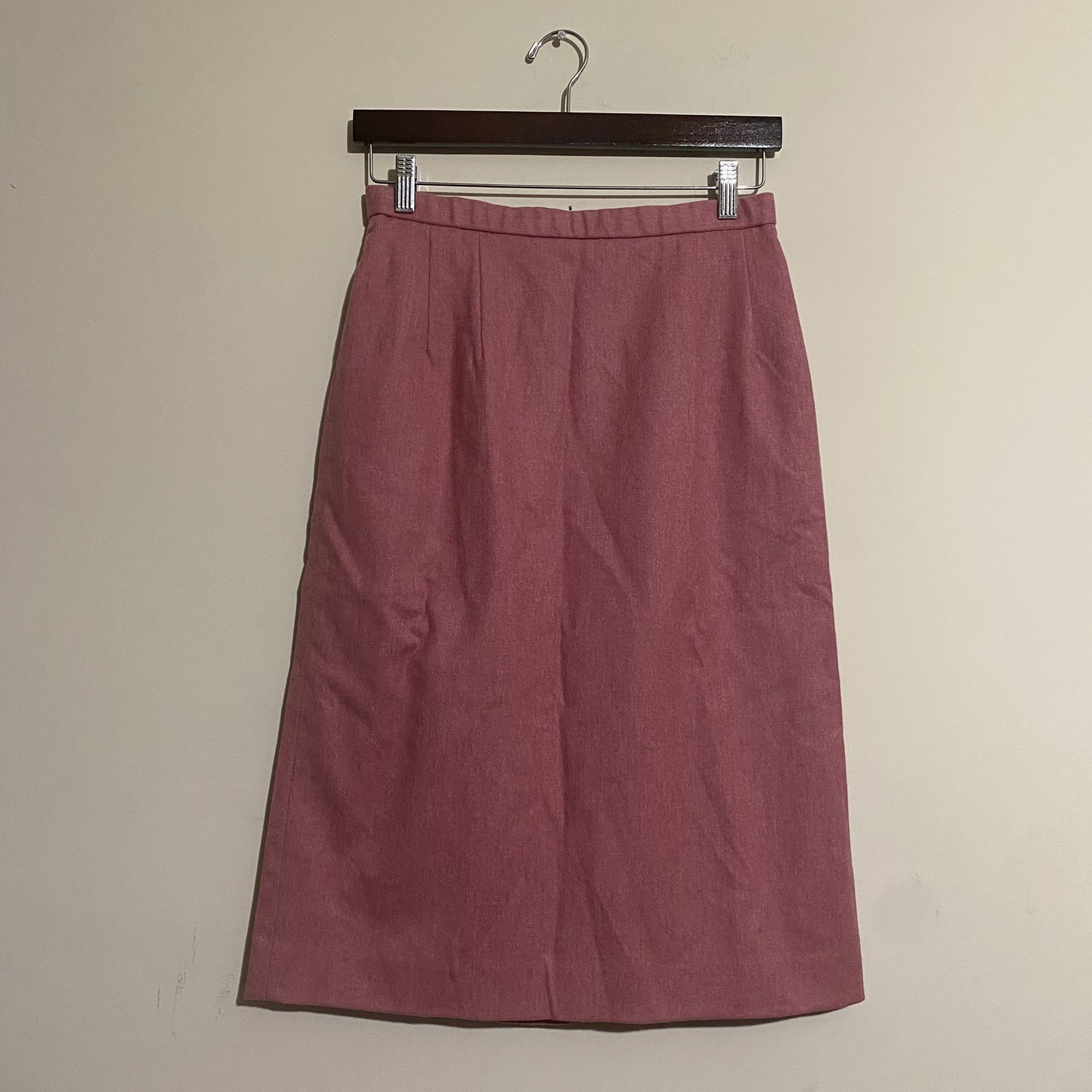 NWT VNTG Pendleton Womens 90’s Power Skirt Sz 8 Pink Solid Wool Classic Preppy