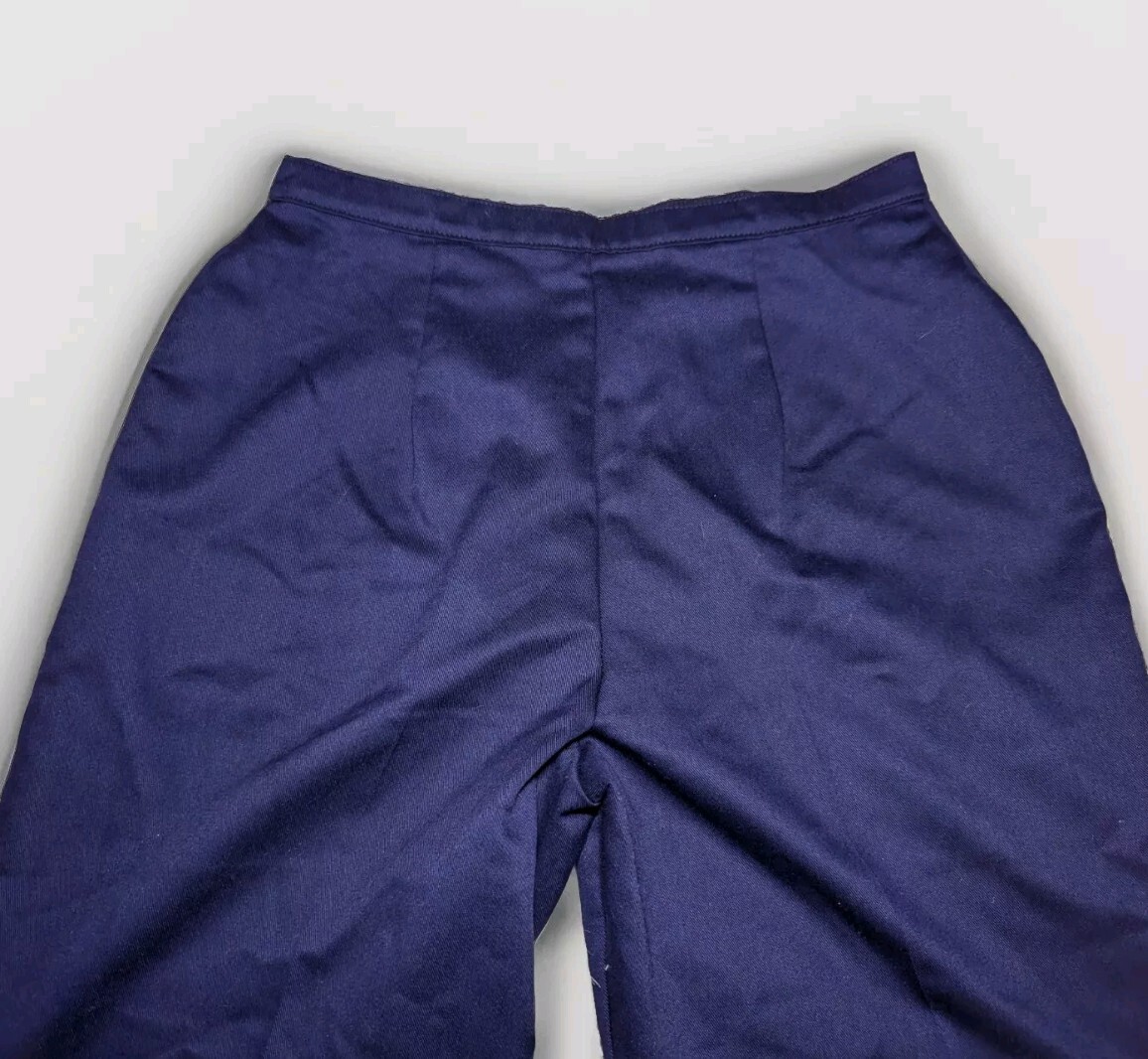 JC PENNEY Navy Blue MOTION PANTS Stretch Women’s 16 PETITE Easy Care USA MADE