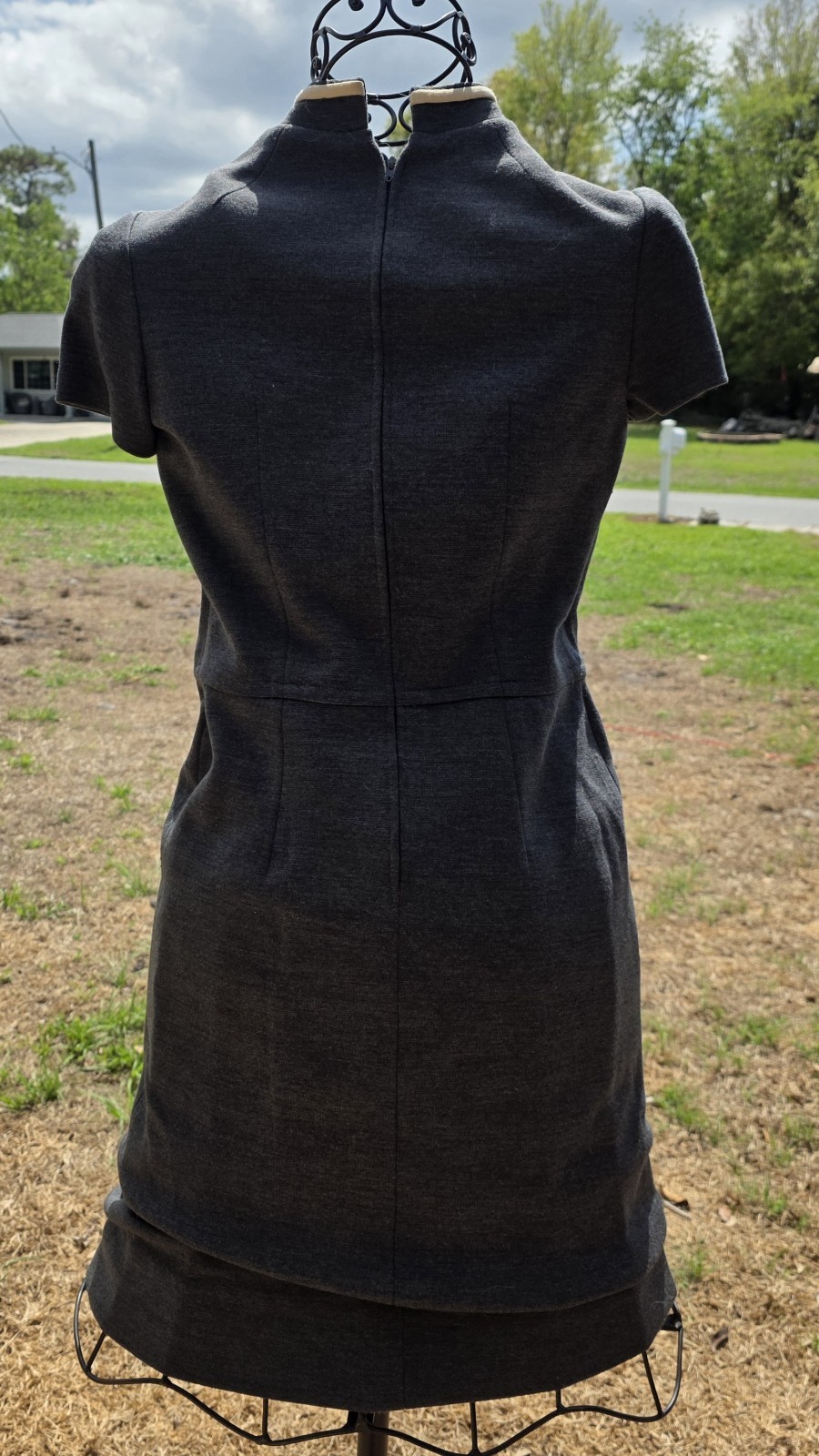 Lilli Ann vintage Coat And Dress Gray White 1960s