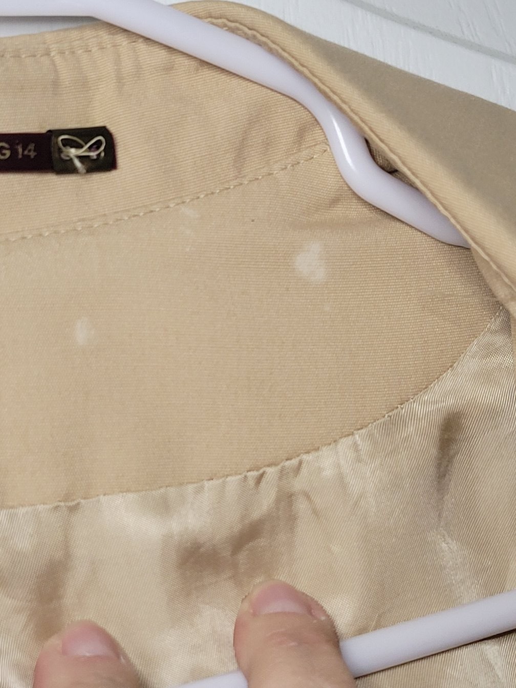 Etienne Aigner 80s Bomber Eisenhower Jacket Windbreaker Tan V Zippered Sz 14