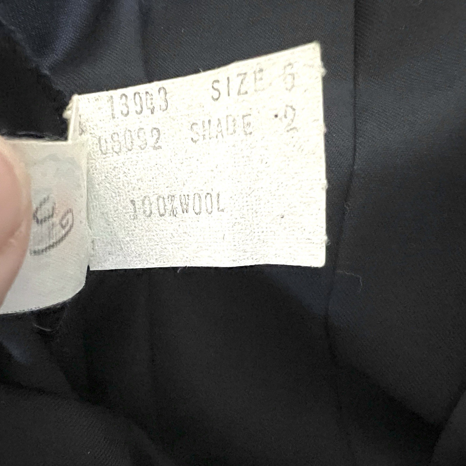 Albert Nipon Vtg Old Money Minimalist Shirt Dress 6 Navy Luxury Wool Academia