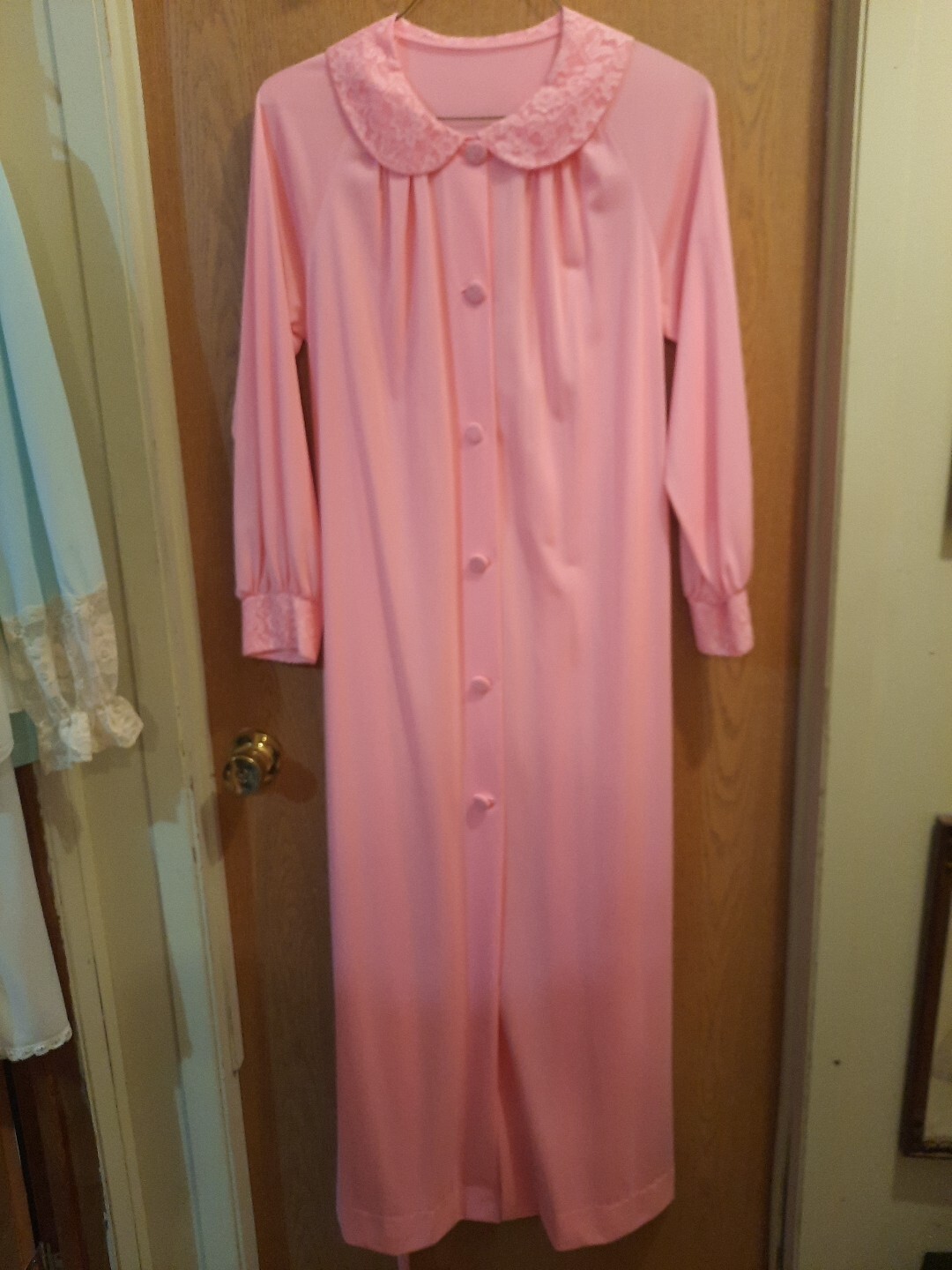 Vintage Shadowline Pink Robe House Coat Size Medium