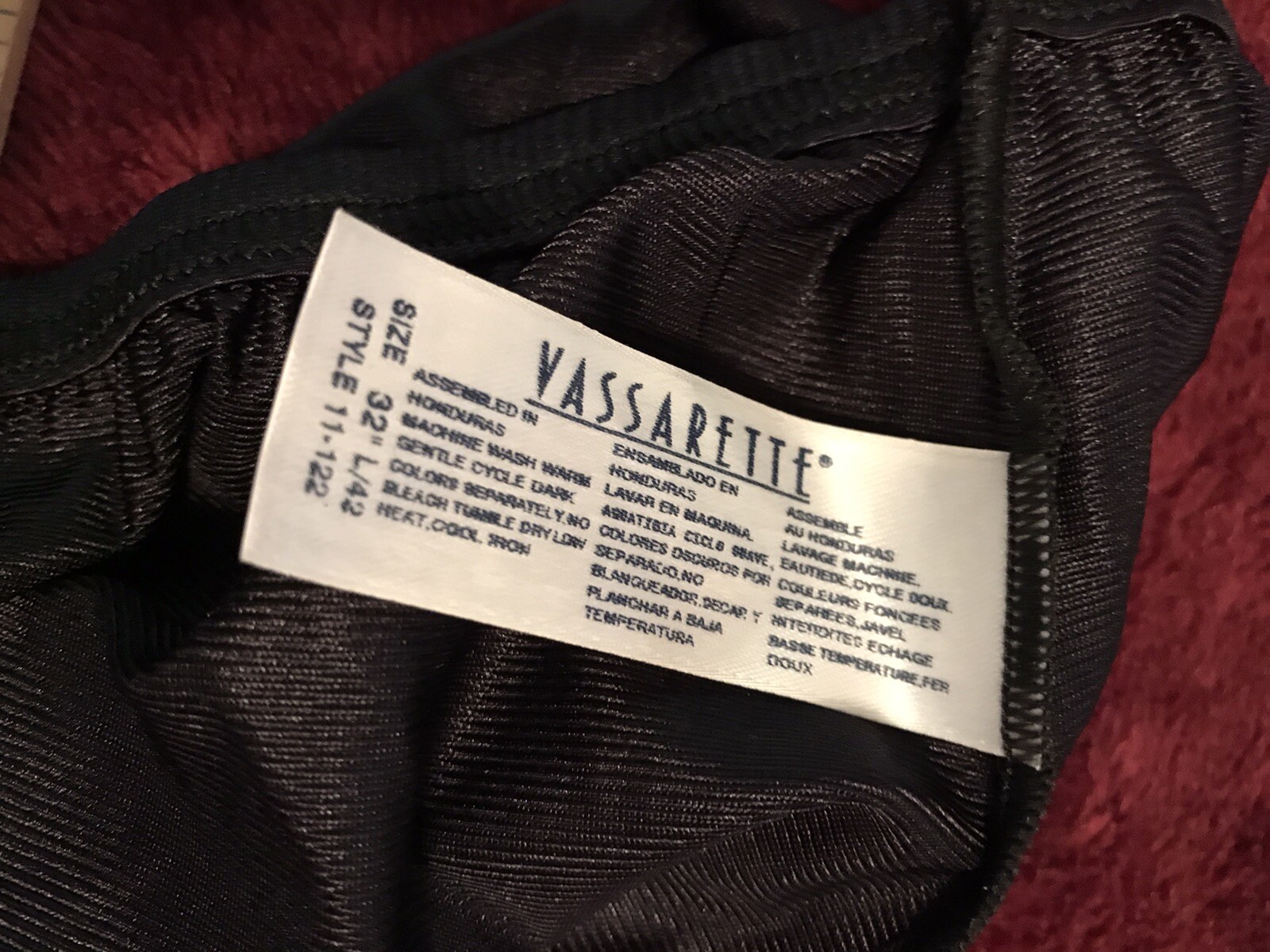 vassarette half slip black 32” L /42