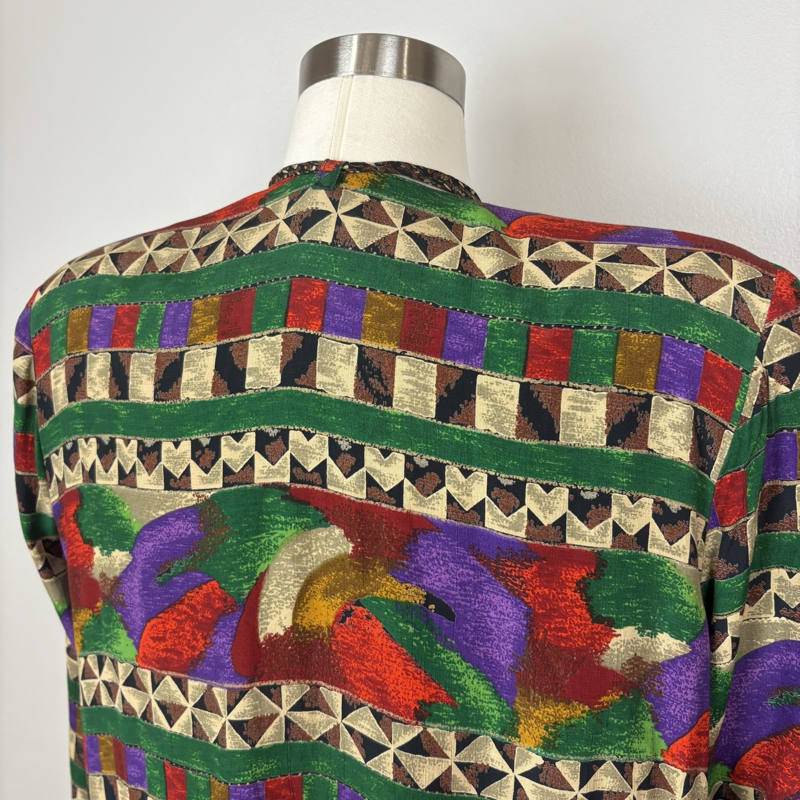 Dorothy Schoelen Platinum Vintage Jacket & Blouse Size P(Small) Abstract Print