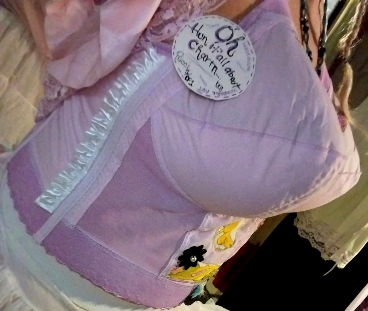 VTG BULLET BRA ARTSY PUCCI 48″ 50″ DDD WAIST NIP GIRDLE BUSTIER BURLESQUE NWT