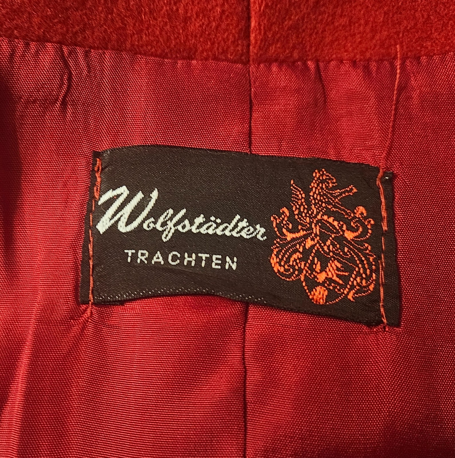 Wolfstader Trachten Vintage Elegant Red Wool Cape Coat. Bavaria Loden.