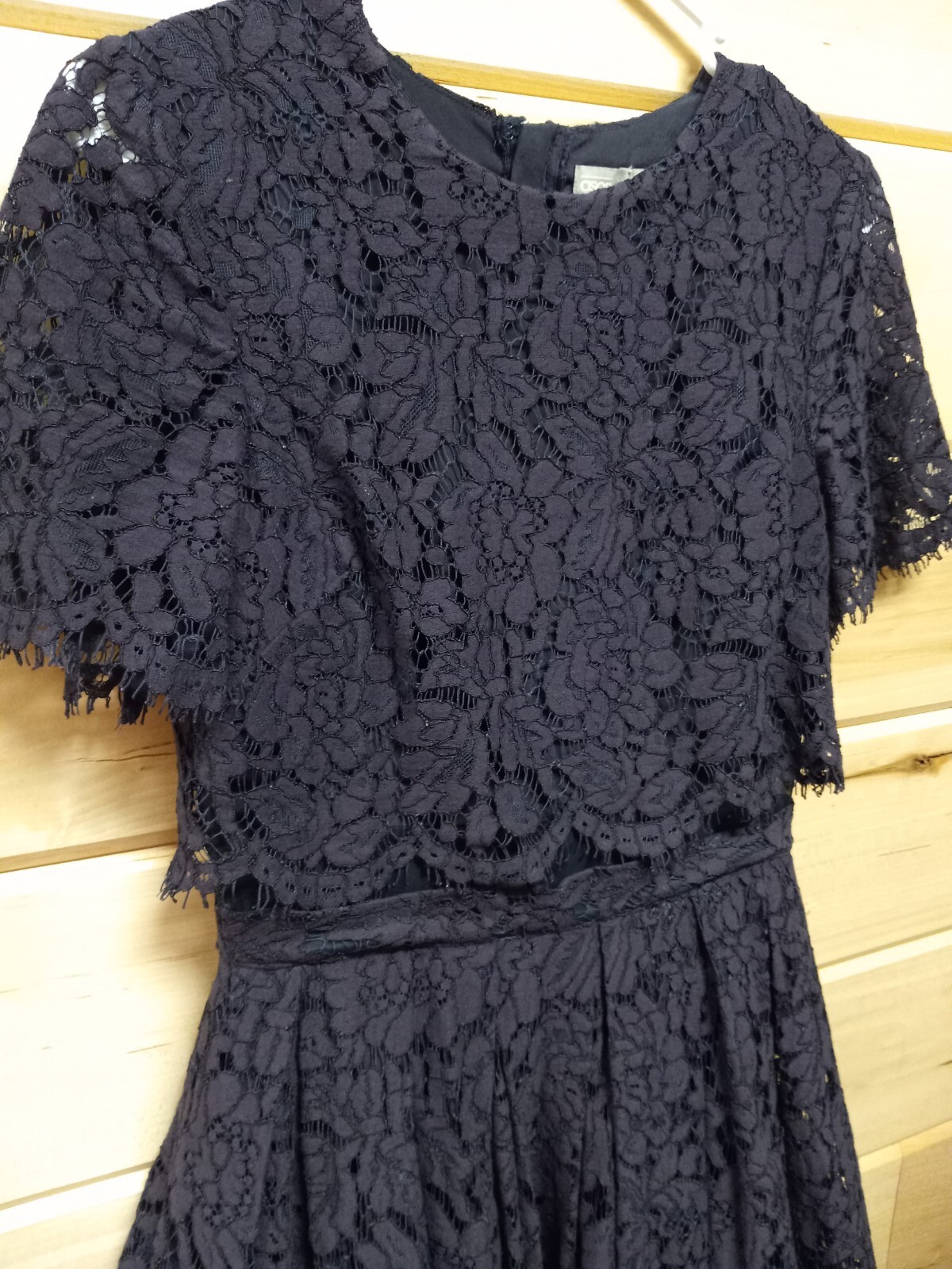 Elegant ASOS Maxi Fit and Flare Lace Party Dress Purple and Blue. Size 4. #A