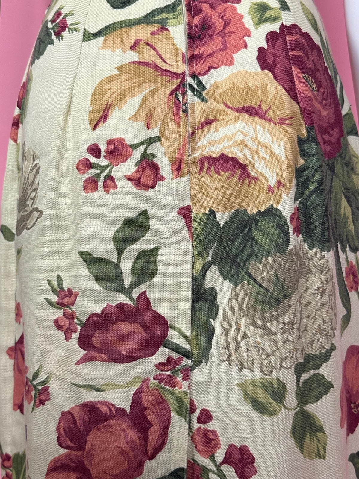 1990s RAMPAGE Floral Printed CABBAGE ROSE Print Bouquet Wiggle Maxi Dress. Small