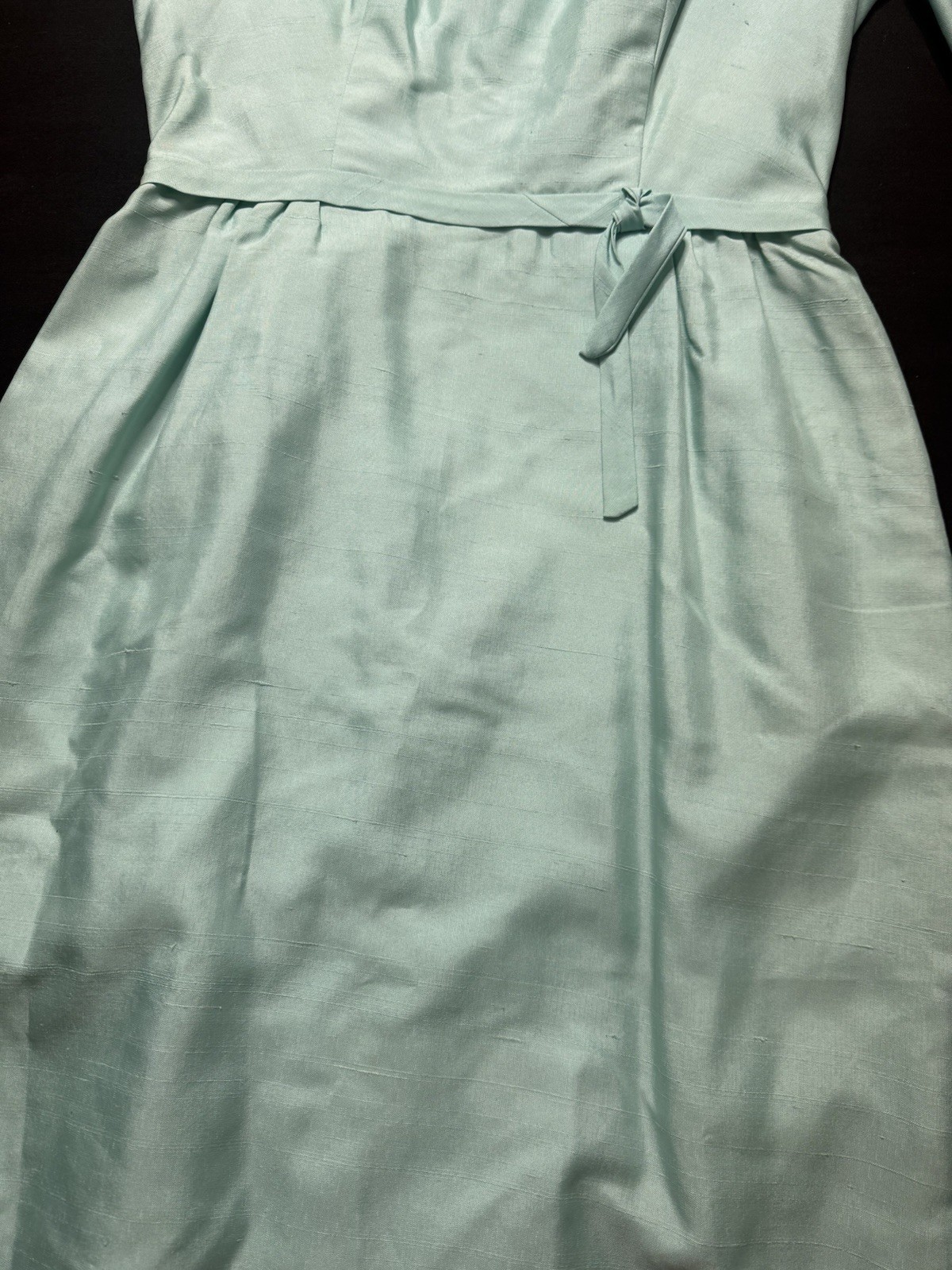 ✨✨1950’s to early 1960’s Vintage Silk Minty Green Dress✨✨ One of a kind