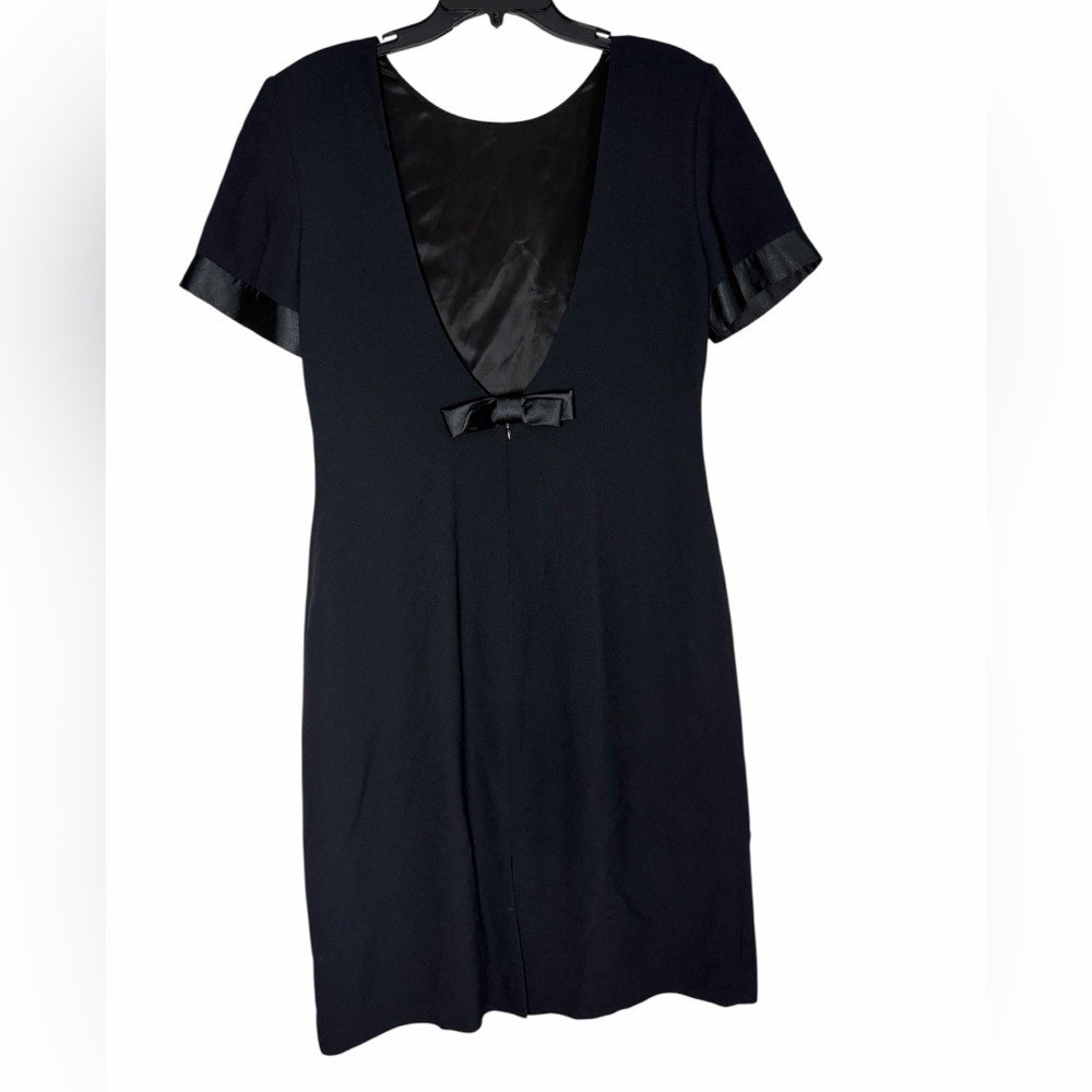 Sara Campbell Vintage Little Black Dress Open Back Bow Detail Mini Dress 10
