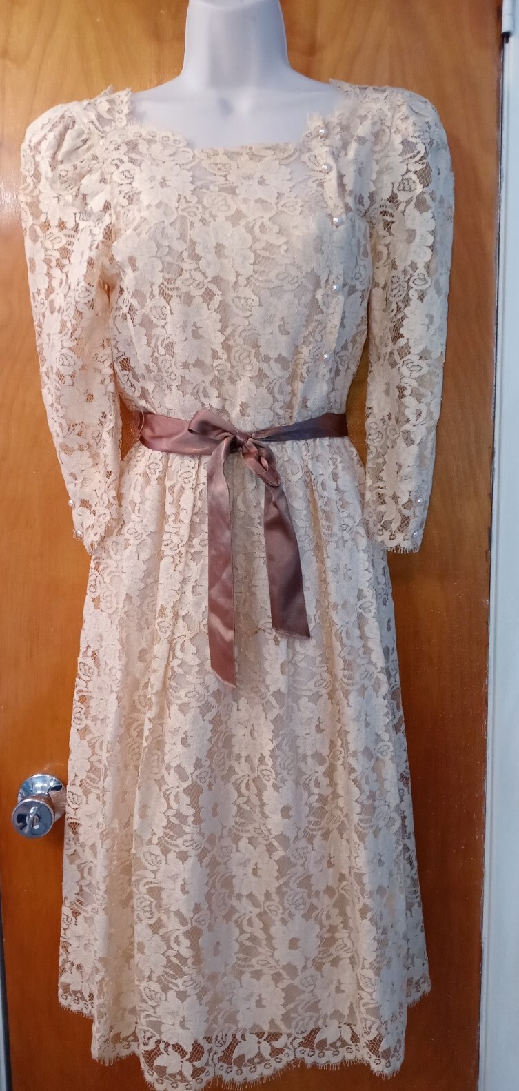 Stunning Vintage Lace Dress Costume Photo Shoot Cachet by Bari Protas Sz 5/6