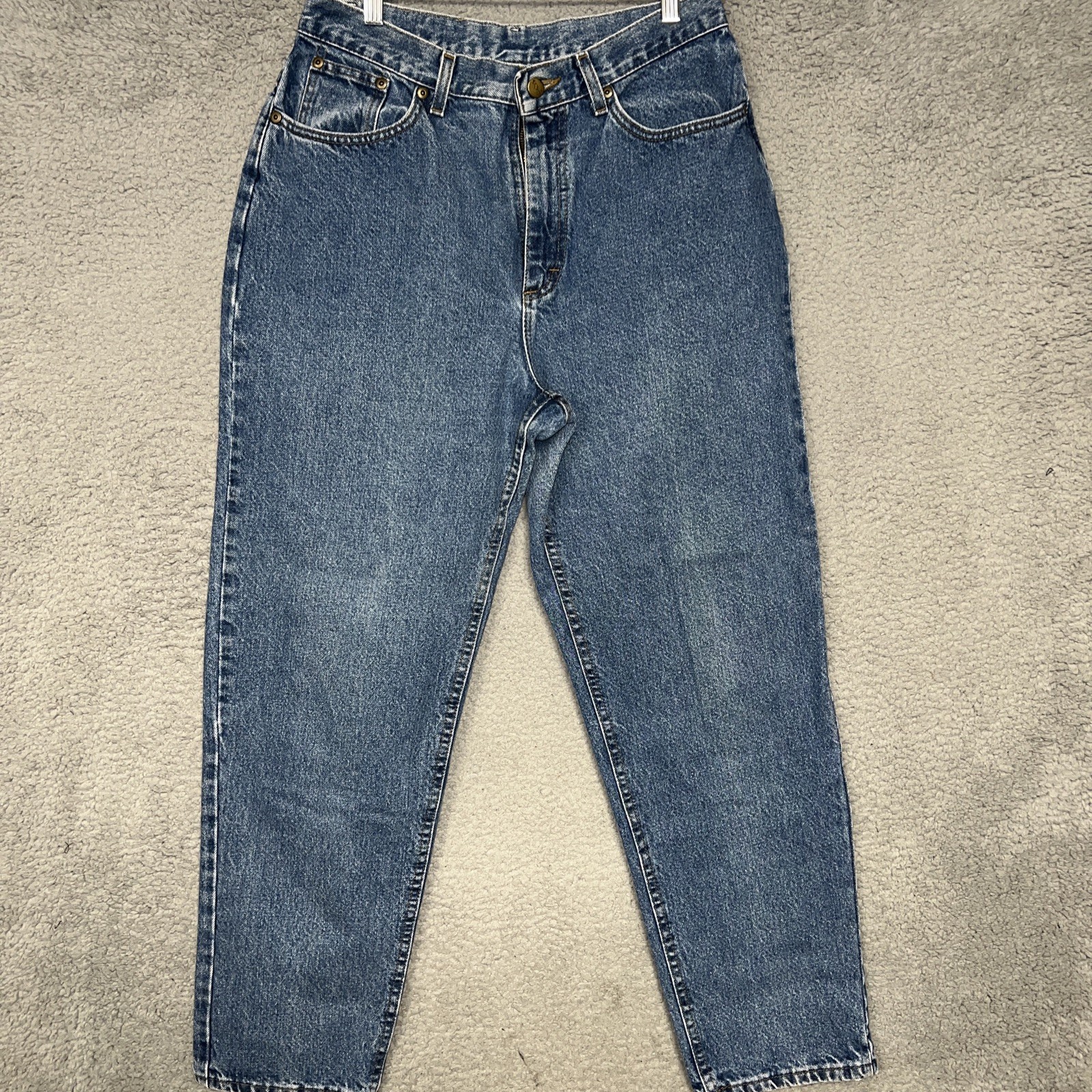 VTG LL Bean Jeans Women Sz 14 (29×28) Blue Denim Straight Leg Made In USA Pants