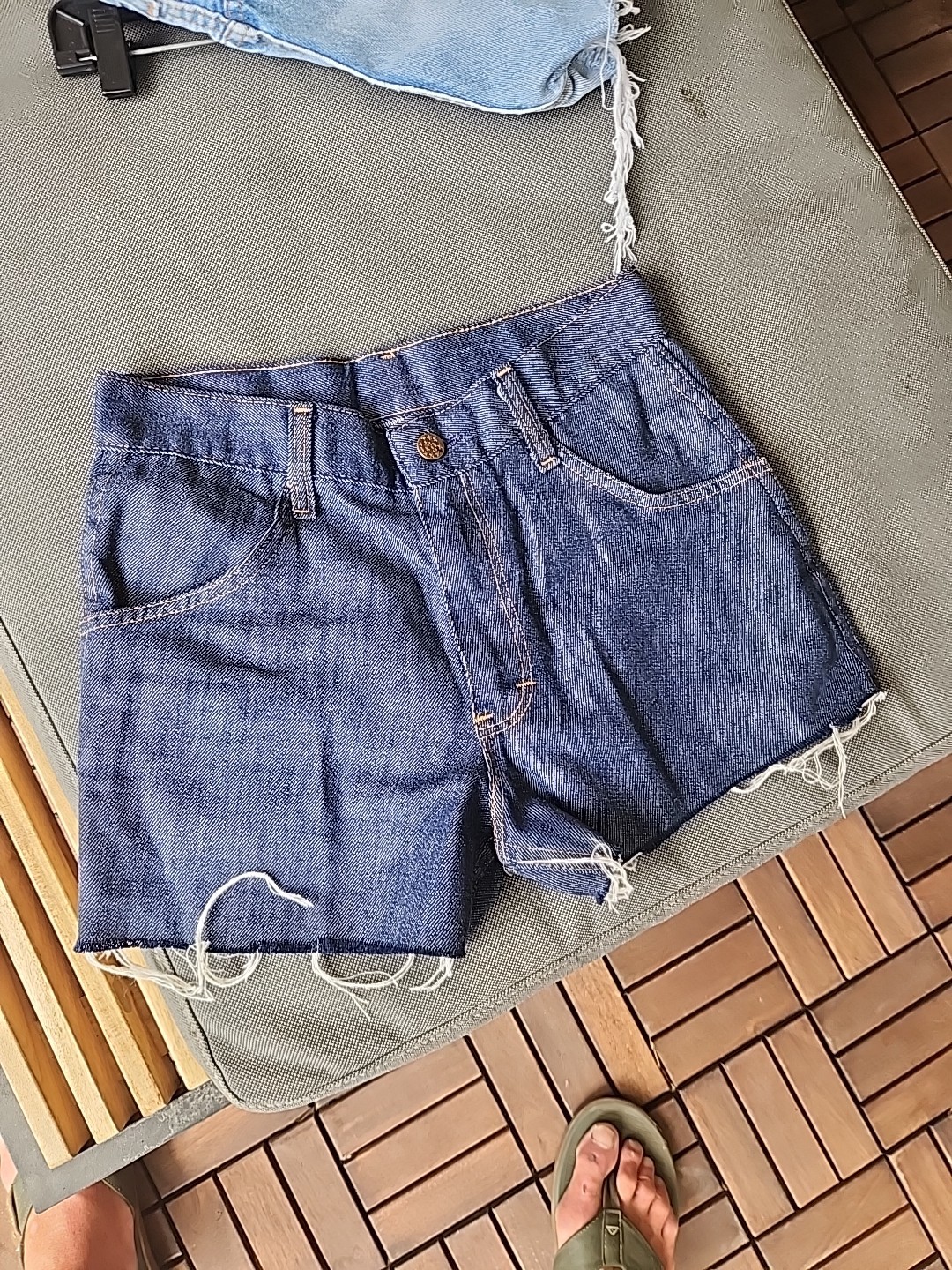 vintage 70’s cutoff denim shorts sears 27″ w cuttoffs jean amazing