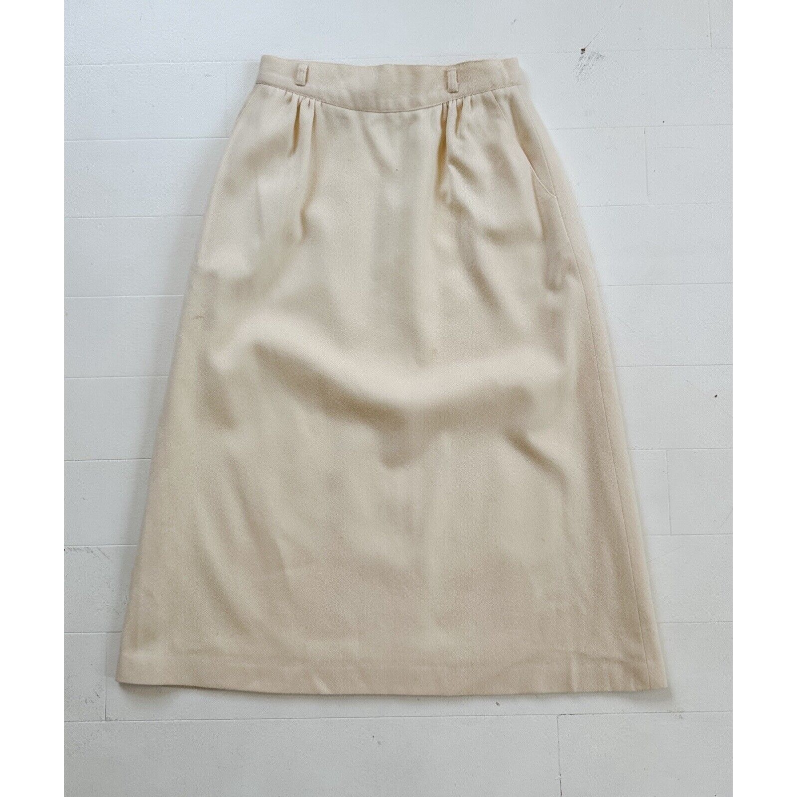 Vintage 1970s Wool Panther Long Skirt Size Waist 23″