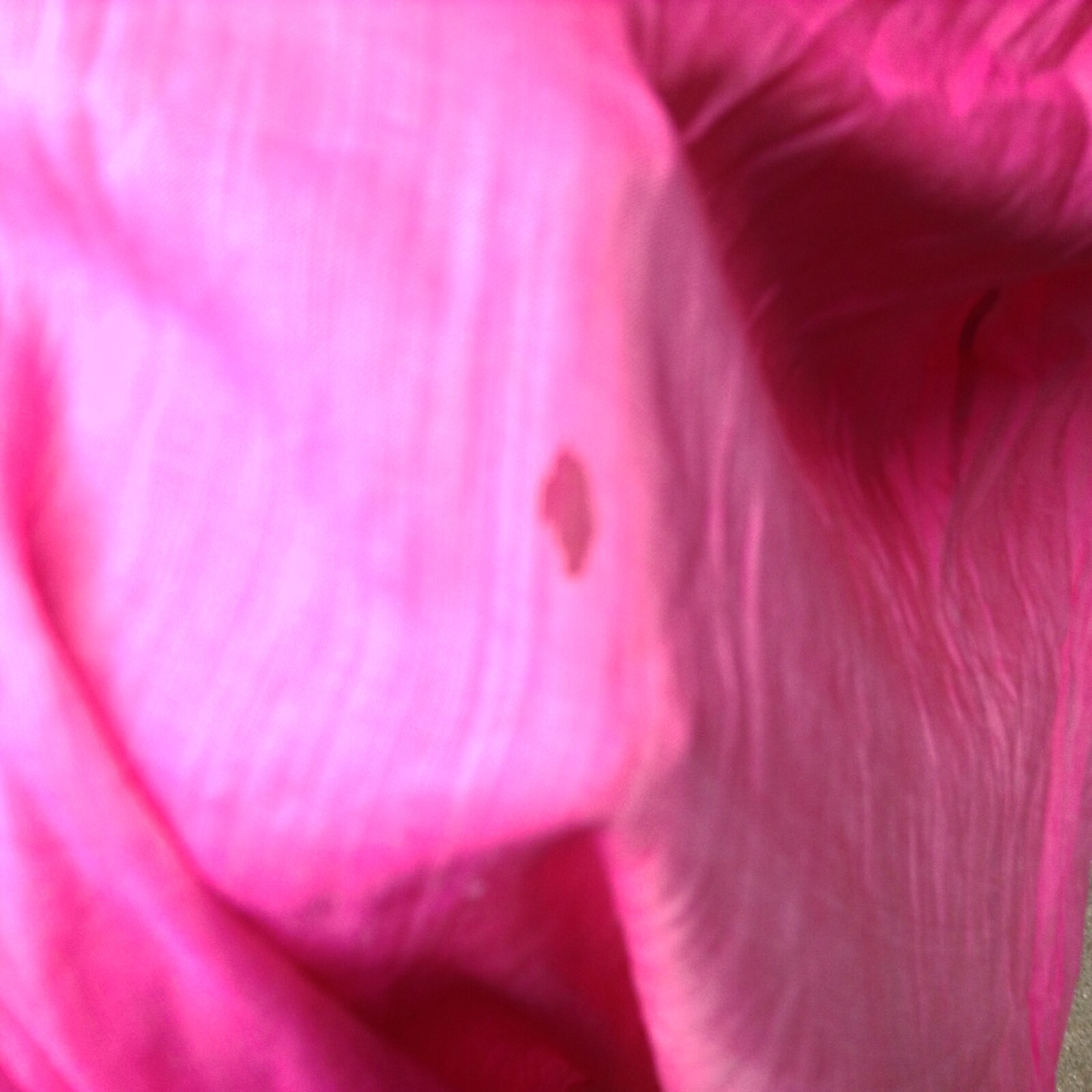 VTG 20s/ 30s? Bright Pink Long Dress Hand Dyed Sz XS? 24″ W DAMAGED HOLES AS-IS